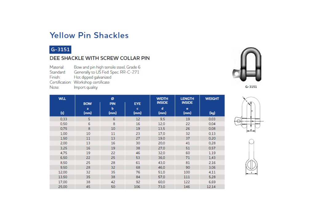 Dee Shackle G-3151