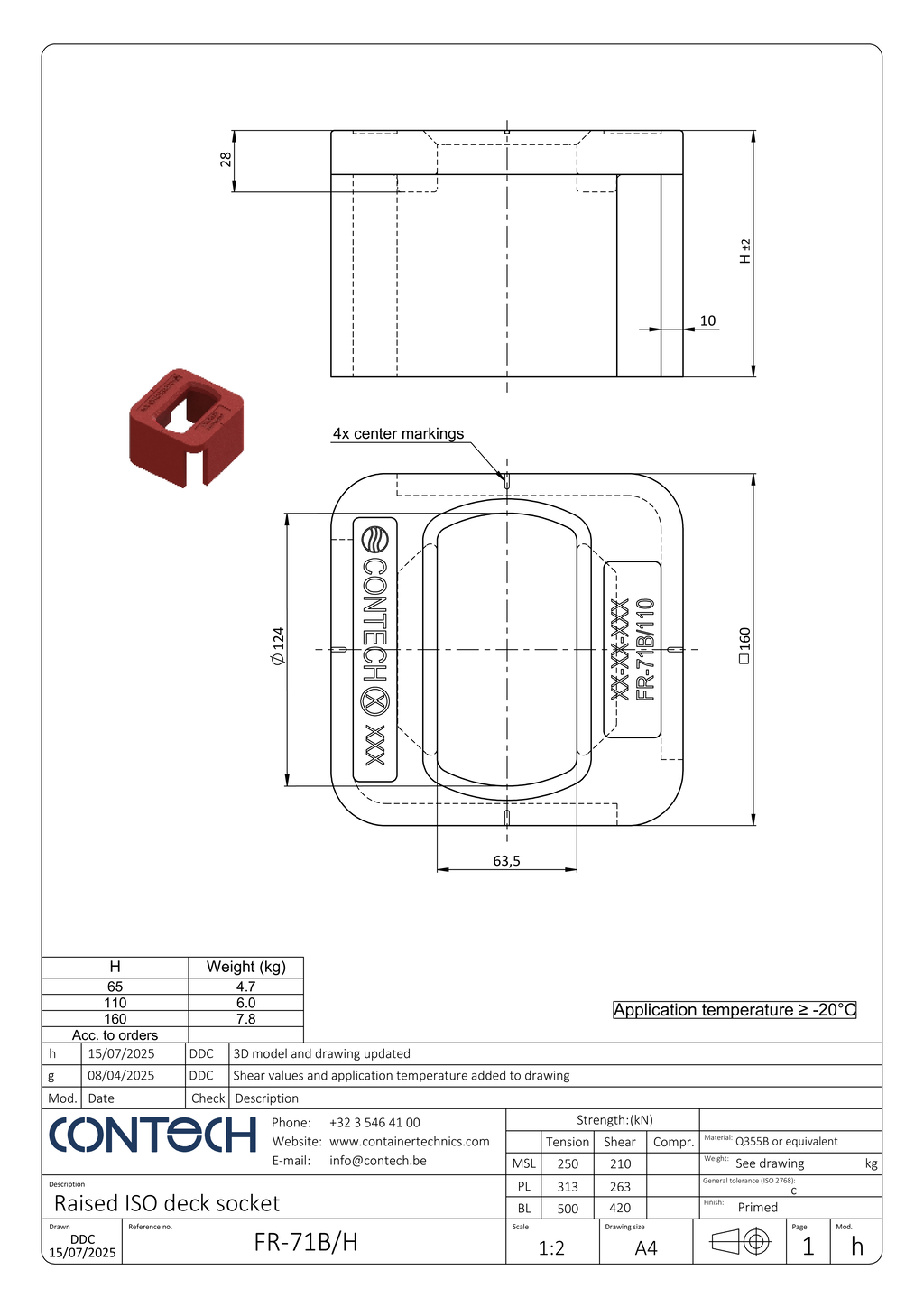 Contech Single raised foundation FR-71B