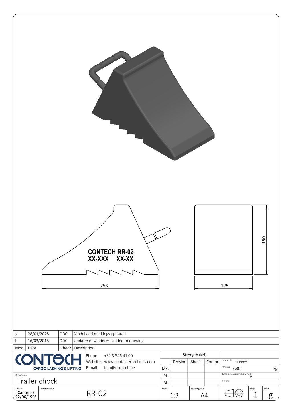 Contech Trailer Chock RR-02