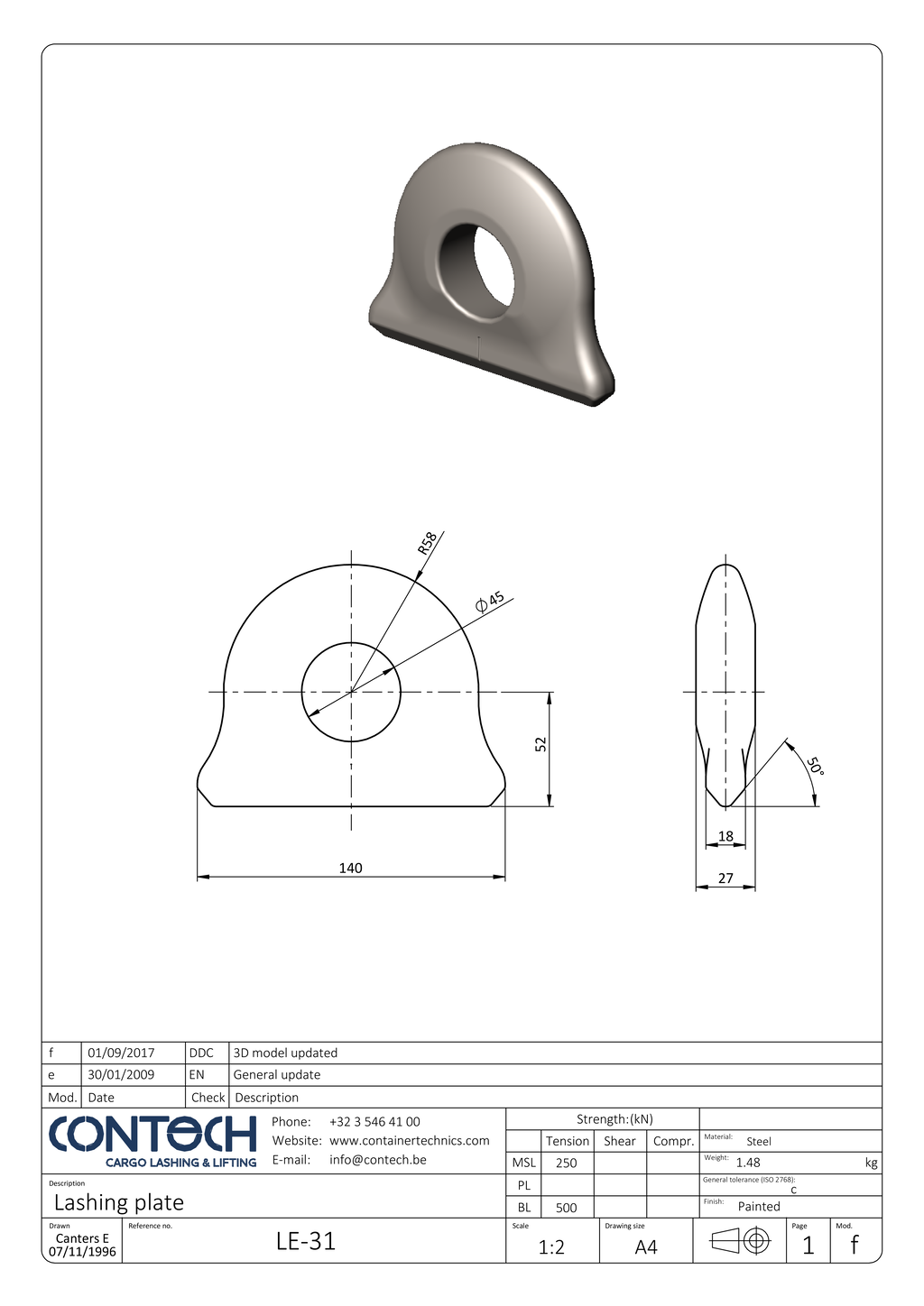 Contech Lashing plate LE-31