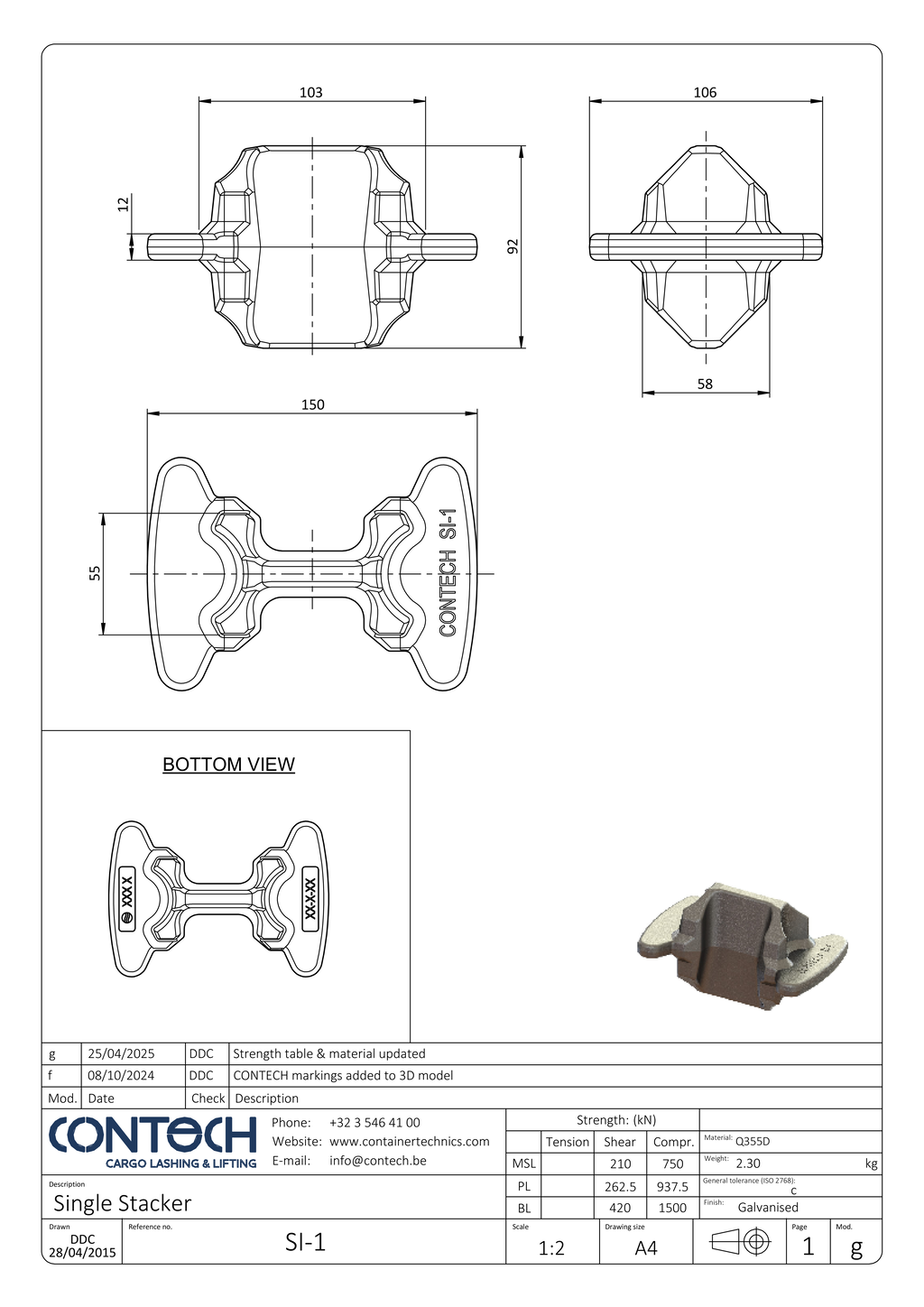 Contech Single stacking cone