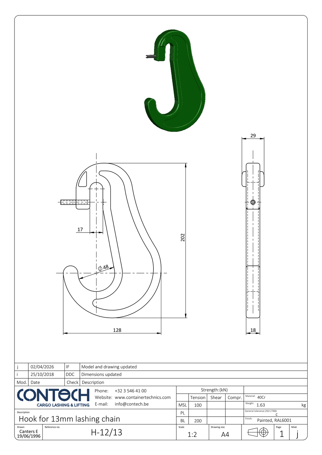 Contech C-Hook for chains