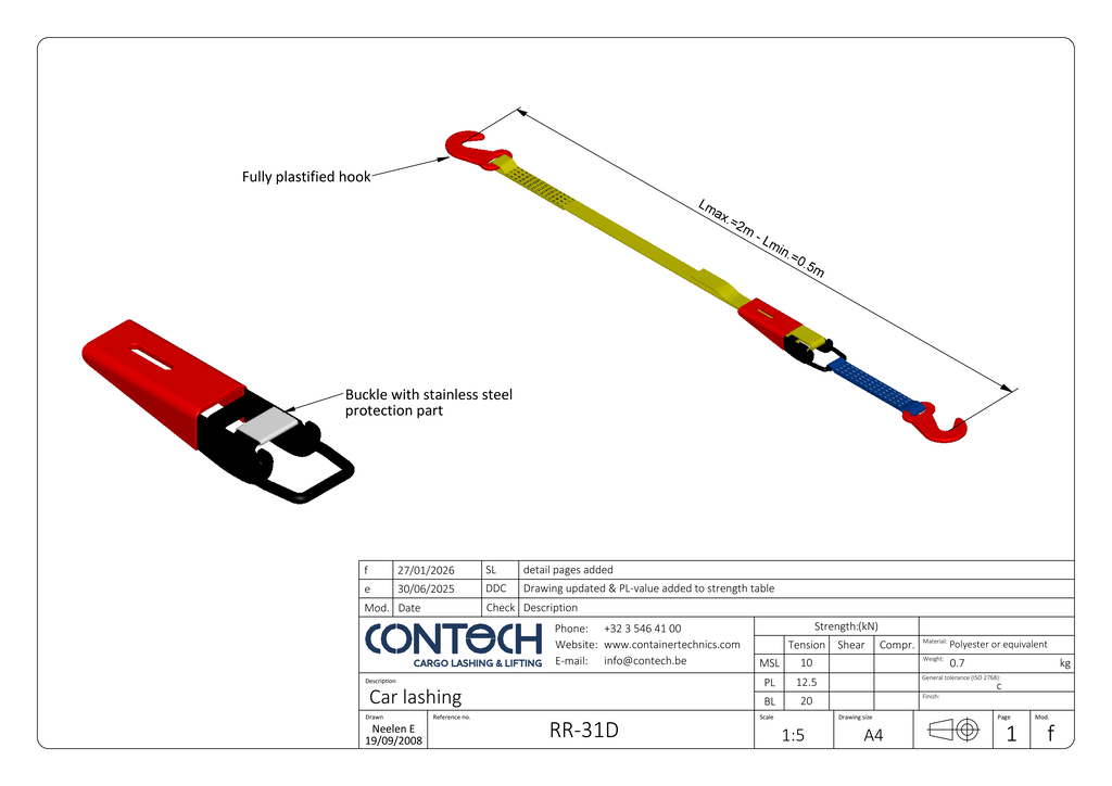 Contech Car lashing strap