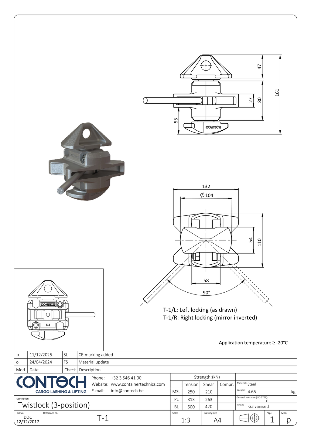manual twistlock T-1