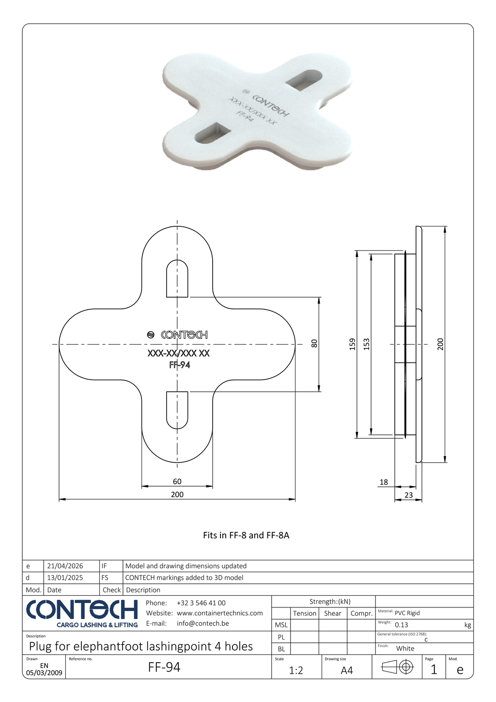 Plug for elephant foot lashing pot
