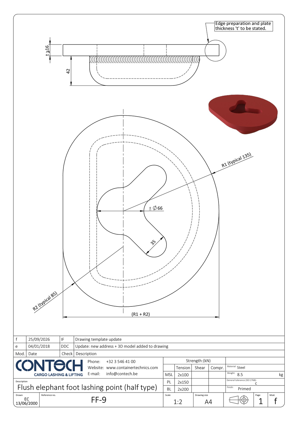Flush elephant foot FF-9