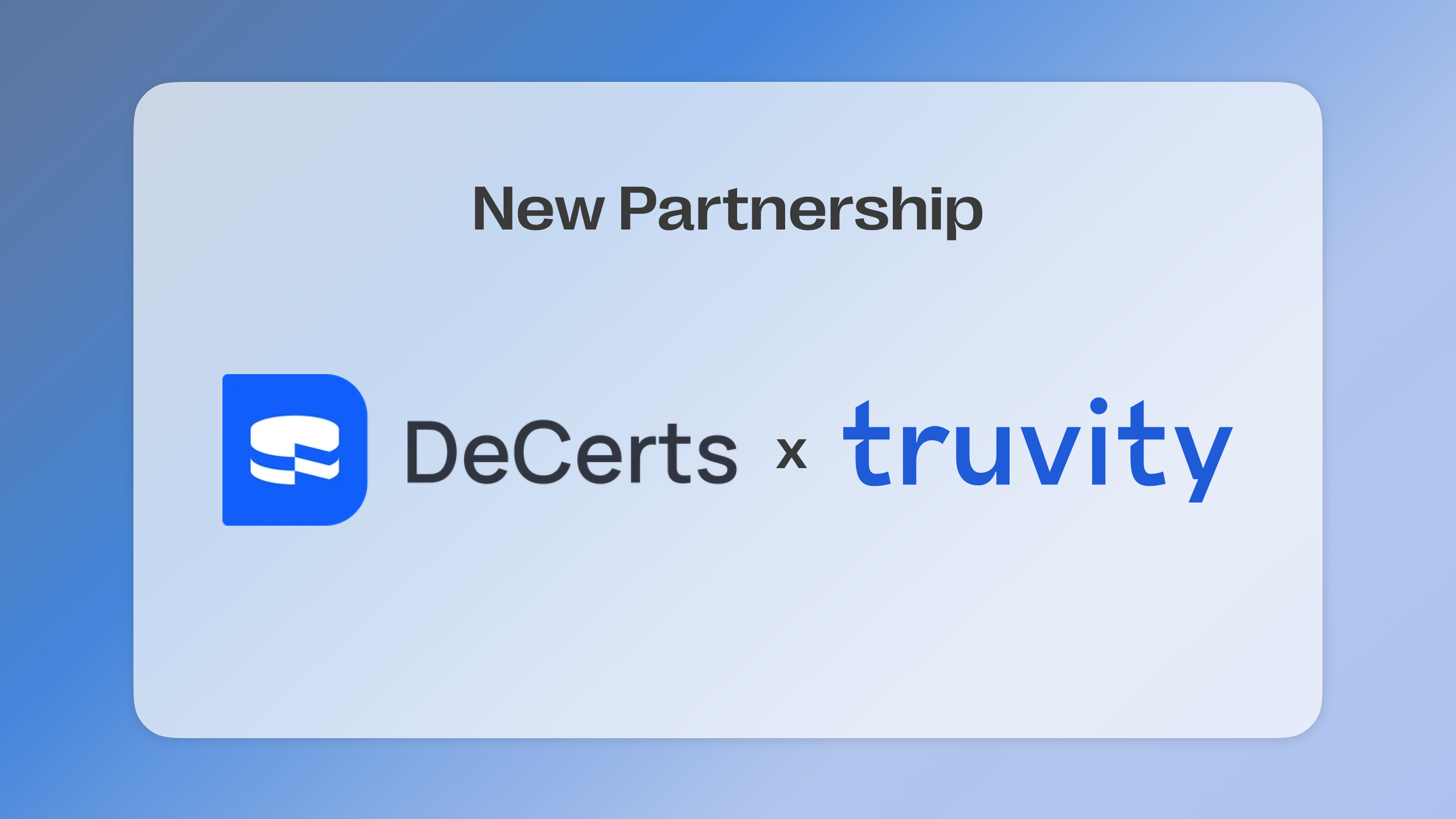 DeCerts and Truvity Partnership