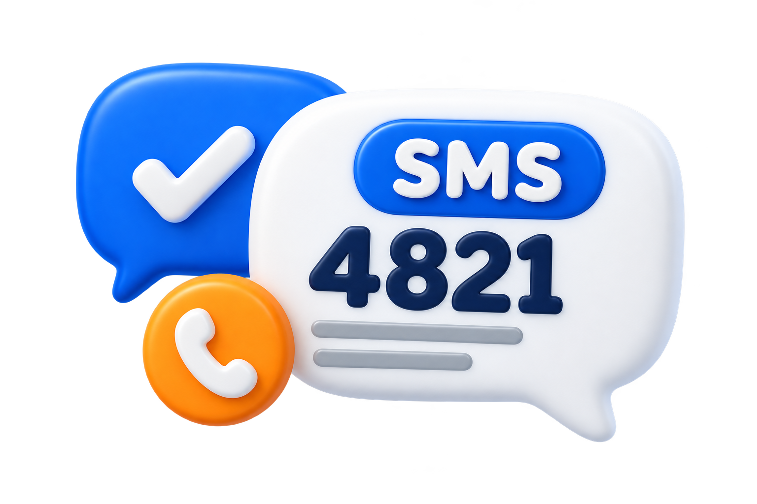 SMS message with verification code and delivery confirmation as an alternative to Flash Call