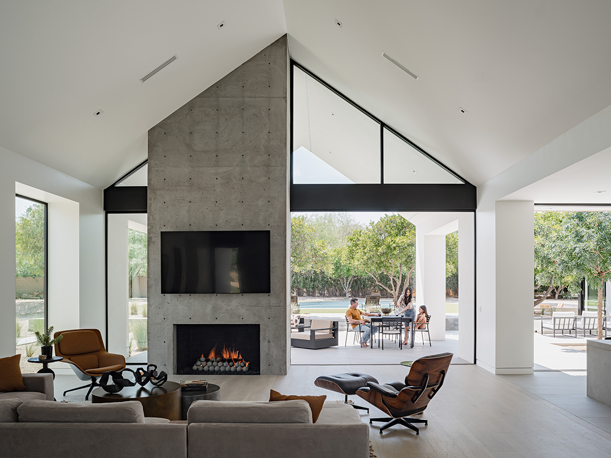 modern family home with indoor outdoor living