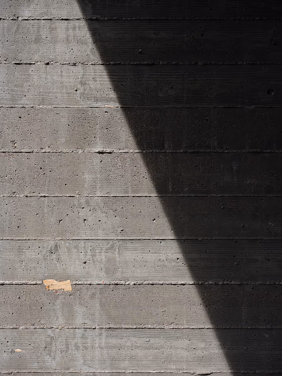 wabi sabi concrete wall at a modern desert house in Phoenix by The Ranch Mine
