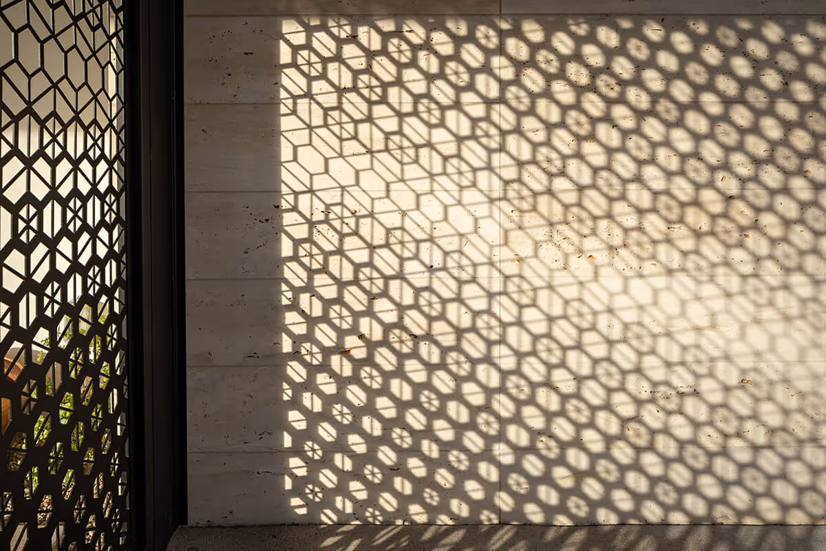 Custom gate detail at a modern home in Phoenix by The Ranch Mine
