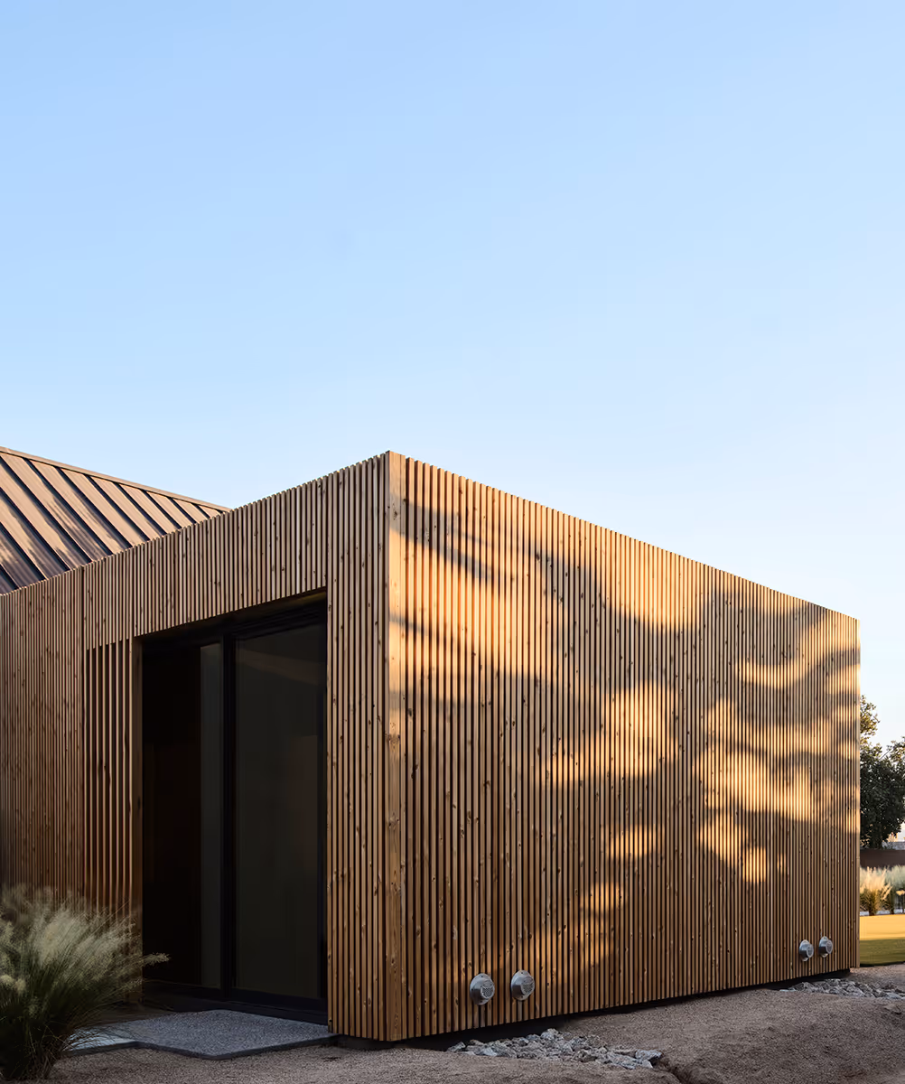 modern wood house in Paradise Valley Arizona by The Ranch Mine