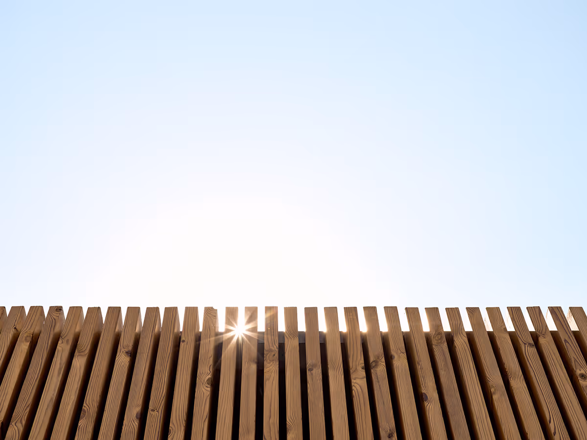 lunawood detail at modern gable house in Paradise Valley Arizona by The Ranch Mine