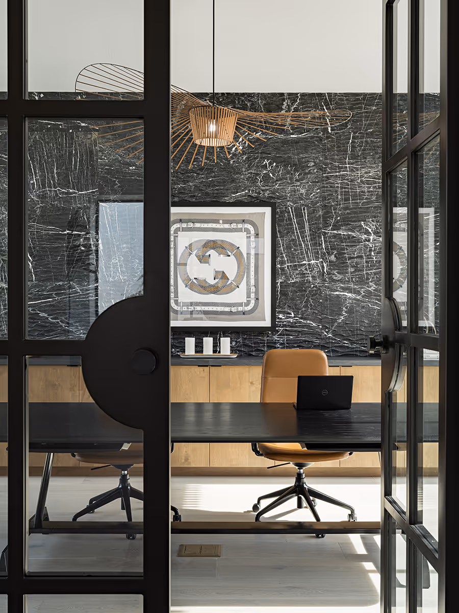 home office at modern gable house in Paradise Valley Arizona by The Ranch Mine
