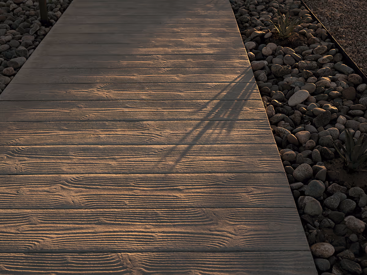 boardformed concrete walkway at a desert modern house in Arizona by The Ranch Mine