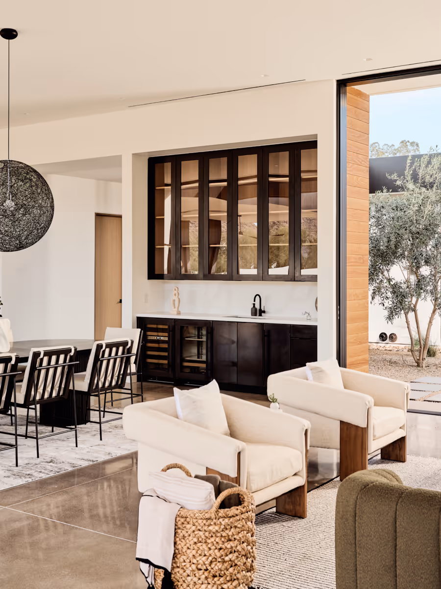 modern desert house bar