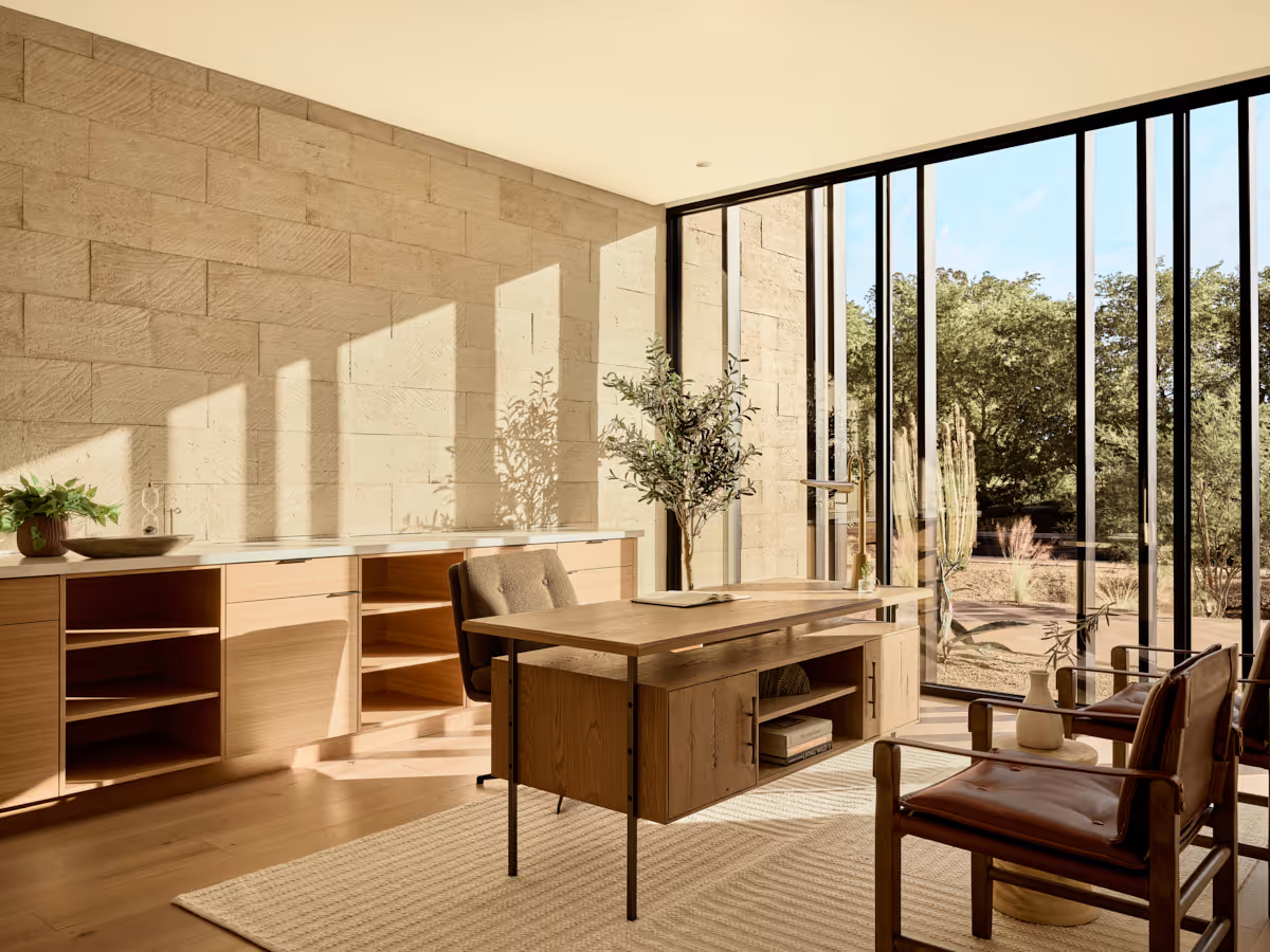 modern desert house home office