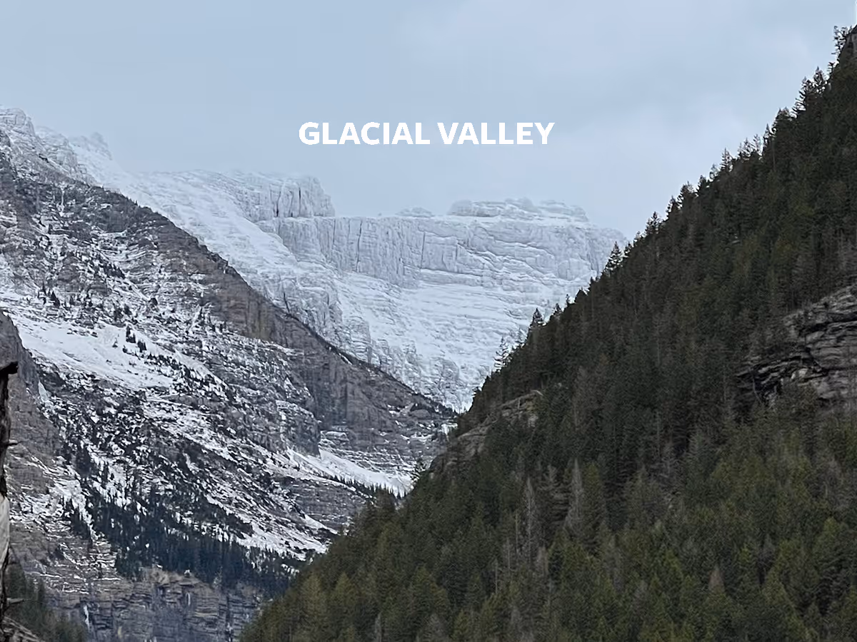 glacial valley in glacier national park