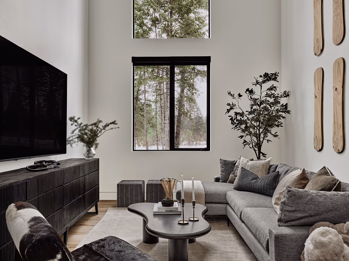 Cozy TV room in Whitefish, Montana