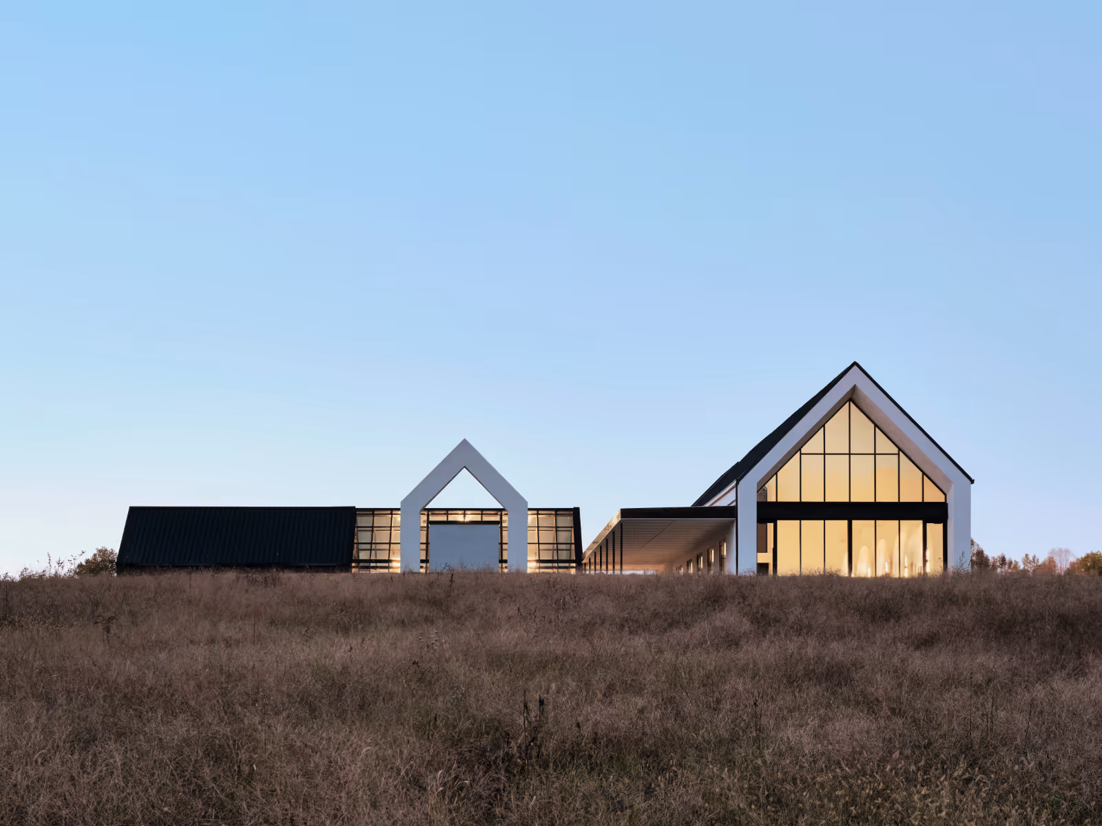 modern wedding venue and event venue with an iconic gable outside of Charlotte, North Carolina by The Ranch Mine
