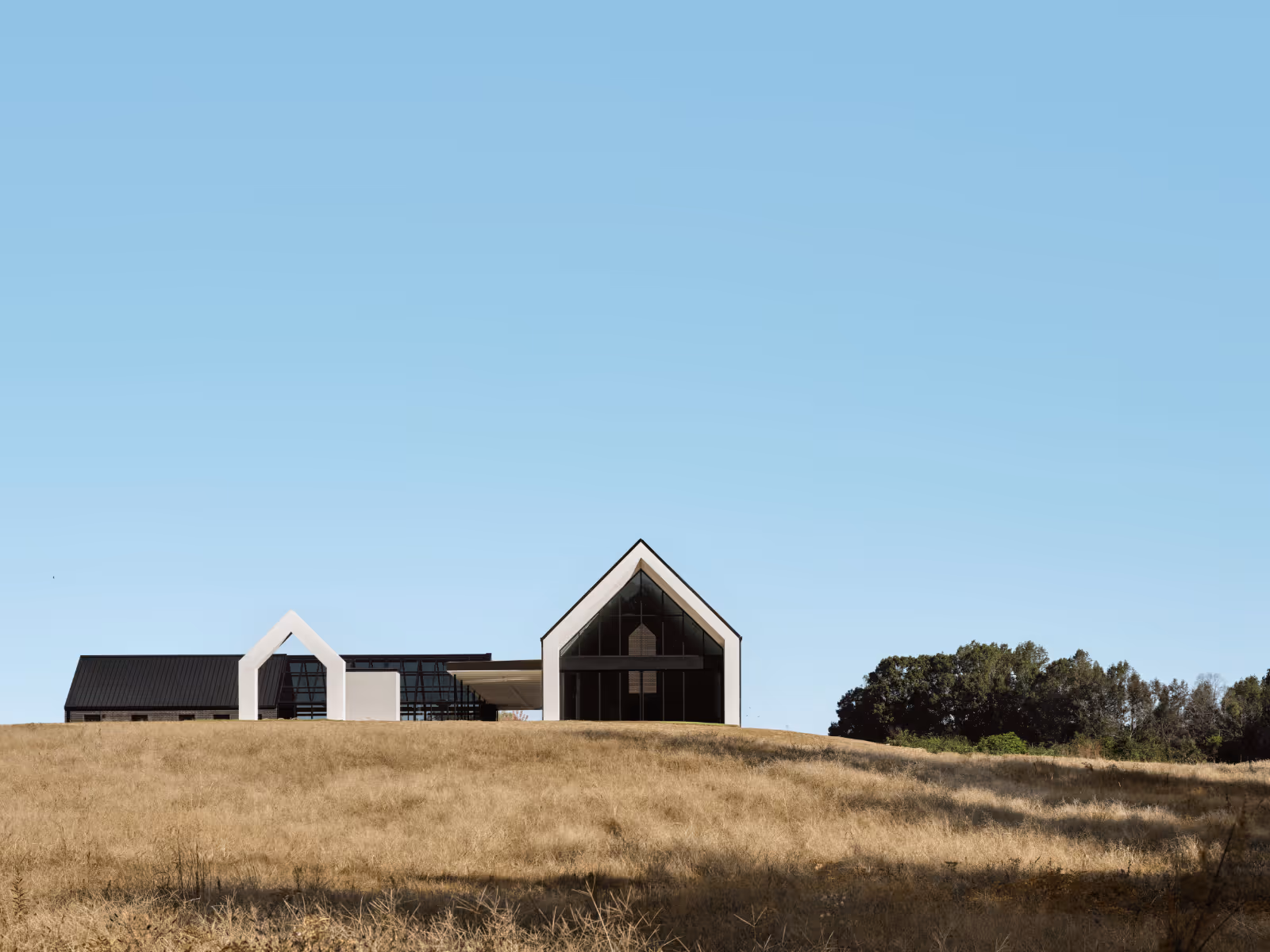 modern wedding venue and event venue with an iconic gable outside of Charlotte, North Carolina by The Ranch Mine