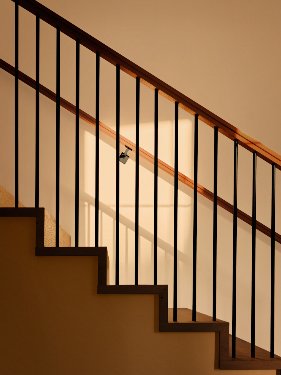 Soft modern stair rail detail by The Ranch Mine