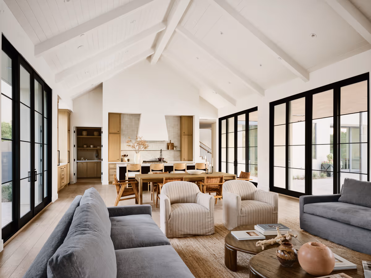 Soft modern great room by The Ranch Mine in the Arcadia neighborhood in Phoenix