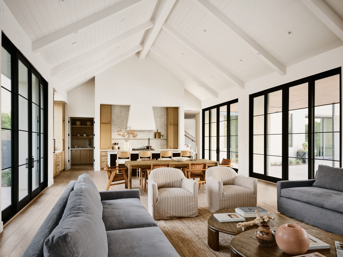 Soft modern great room by The Ranch Mine in the Arcadia neighborhood in Phoenix