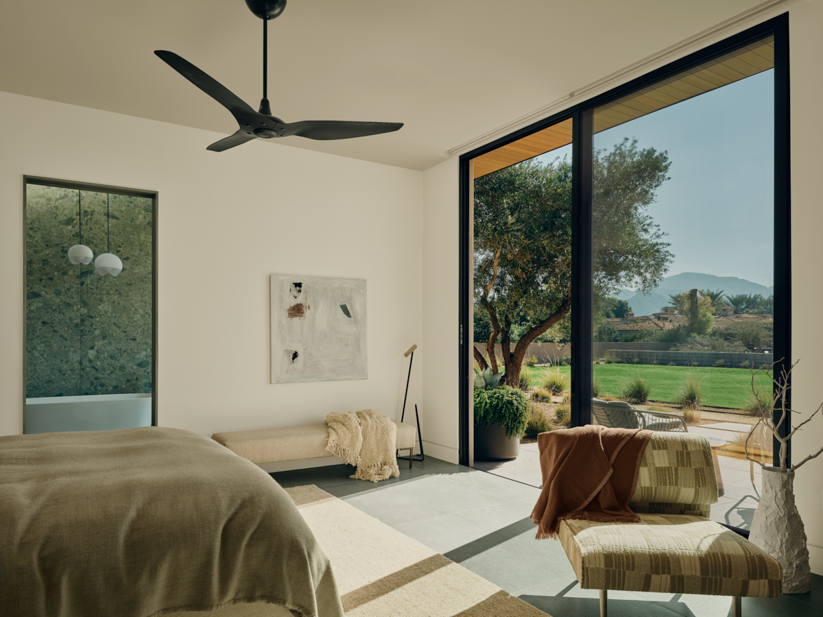 primary bedroom  at Full Circle, a multigenerational new build compound in Paradise Valley, Arizona by The Ranch Mine