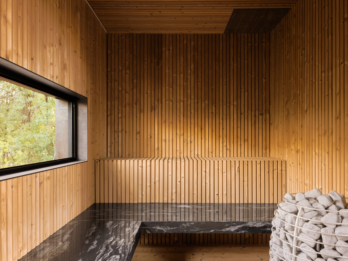 custom sauna in the woods in Sedona