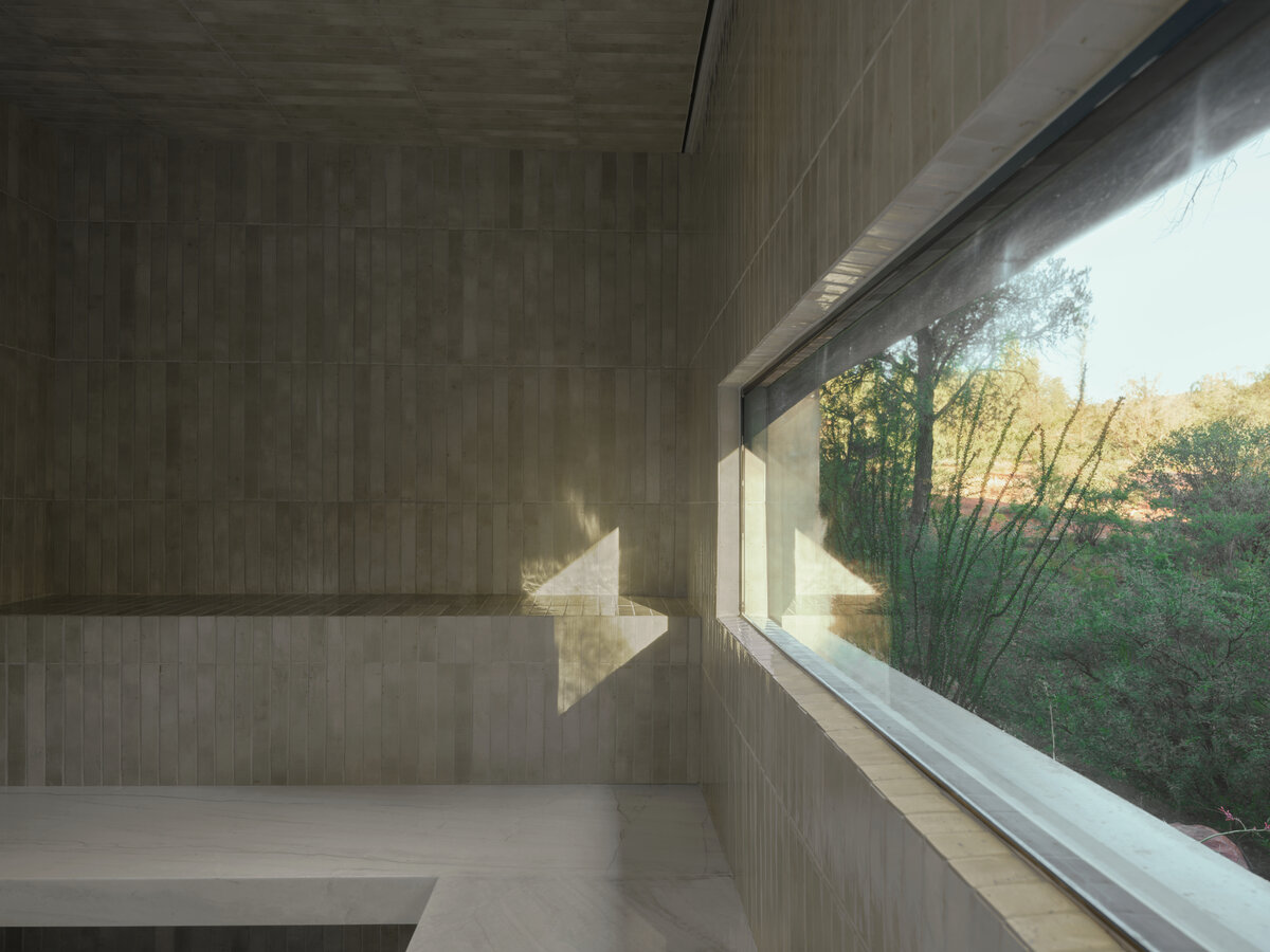 custom steam room in the woods in Sedona