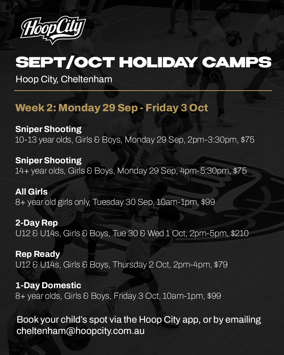 Cheltenham Hoop City Sept/Oct Holiday Camps Week 2