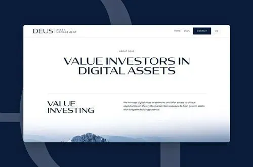 Webseite Deus Asset Management