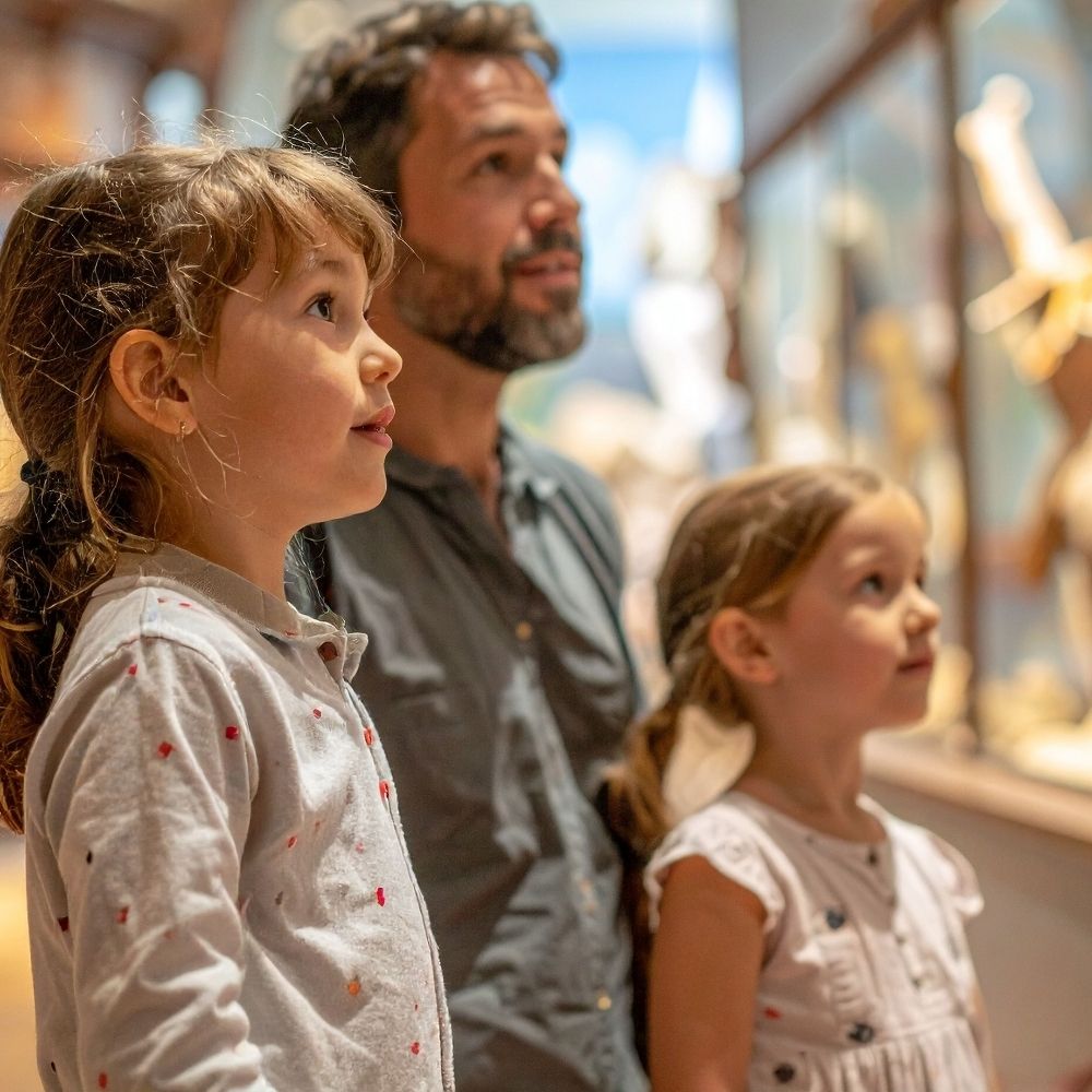 Family at the museum.