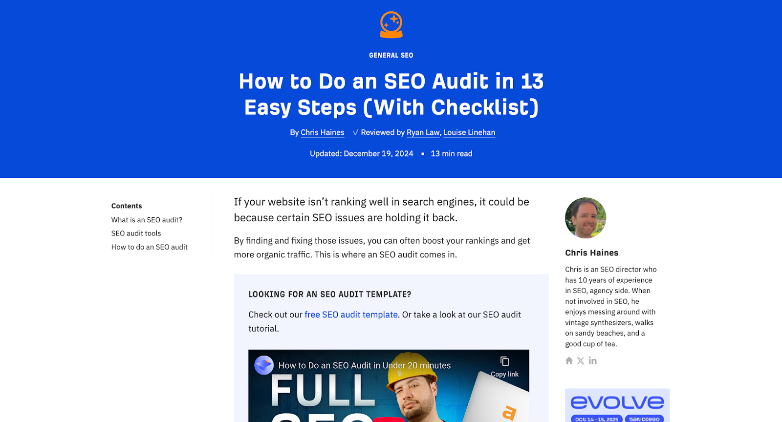 Ahrefs blog screenshot
