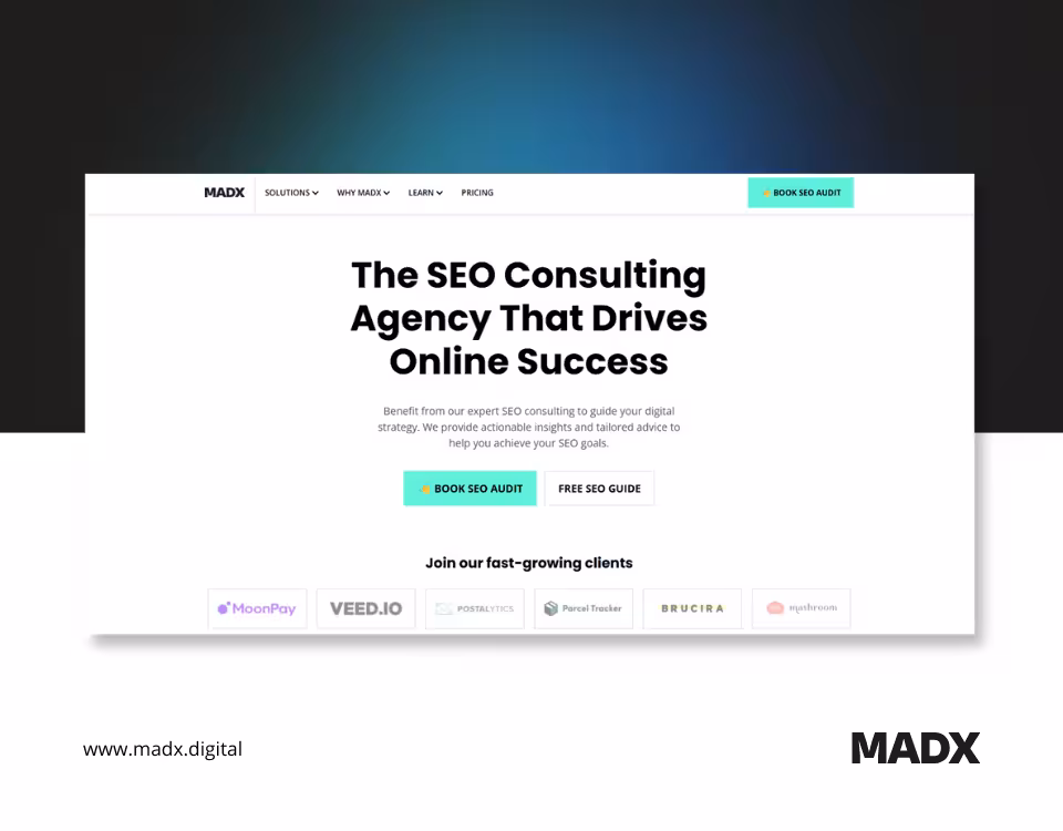 screenshot of MADX Digital