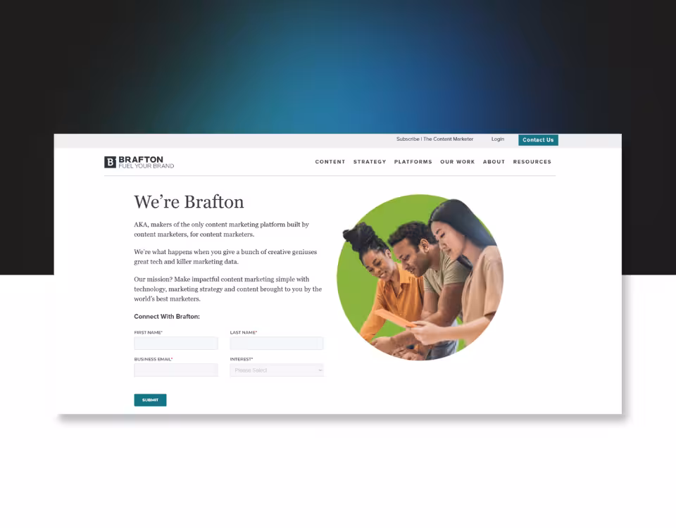 screenshot of Brafton