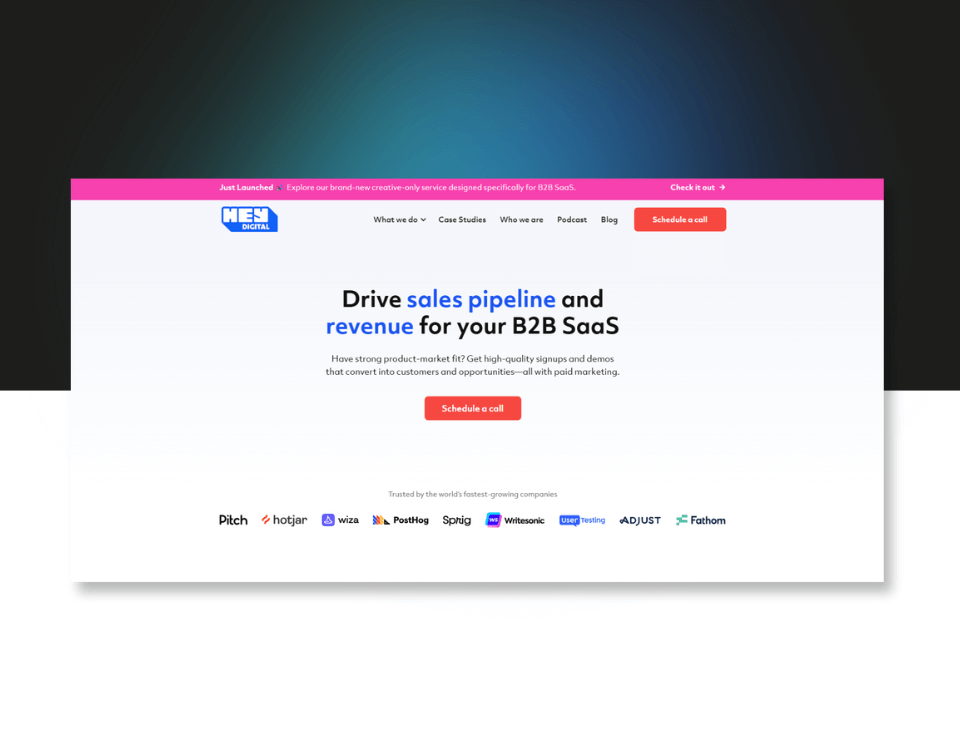 screenshot of Hey Digital platform