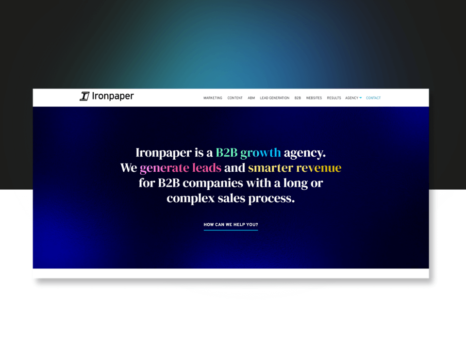 screenshot of Ironpaper platform