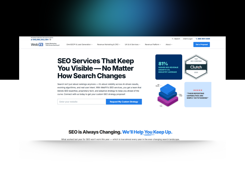 WebFX homepage screenshot
