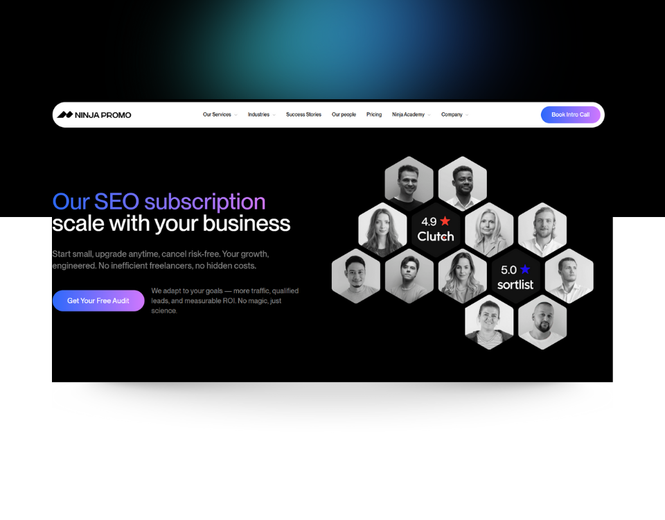 Ninja Promo homepage screenshot