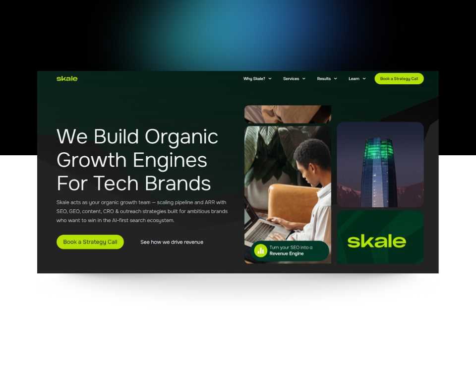 Skale homepage screenshot