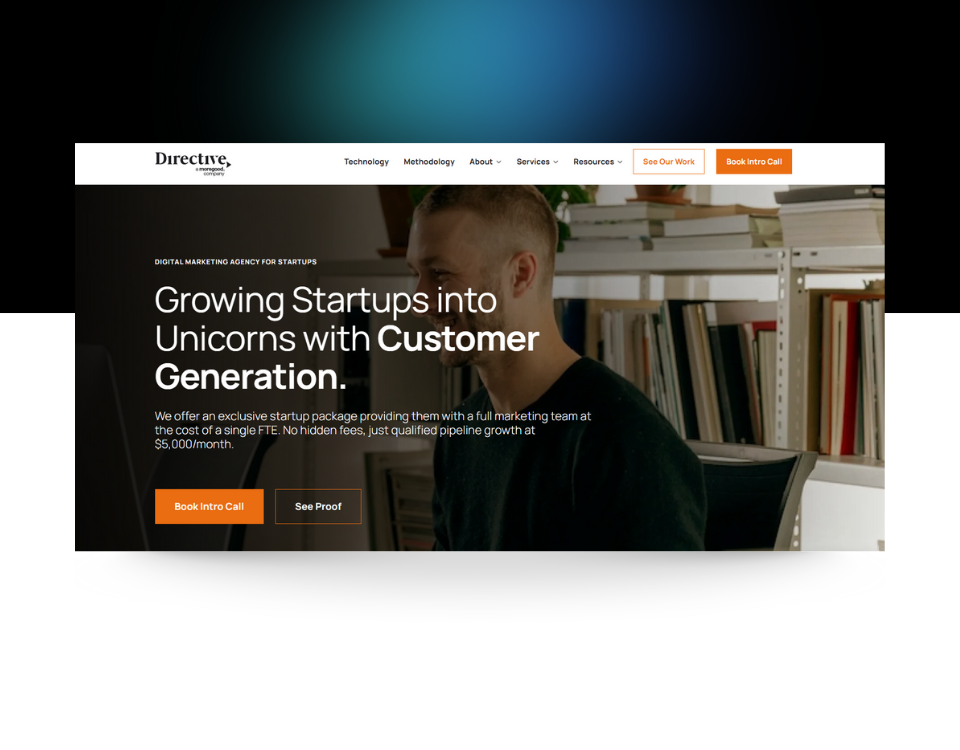 Directive homepage screenshot
