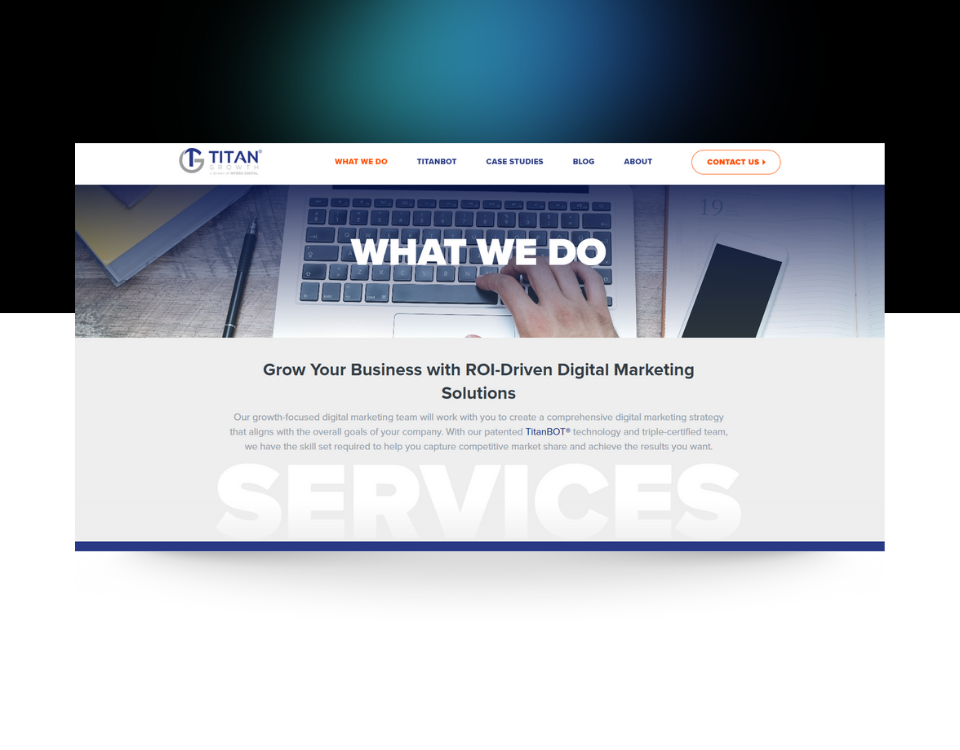Titan Growth homepage screenshot