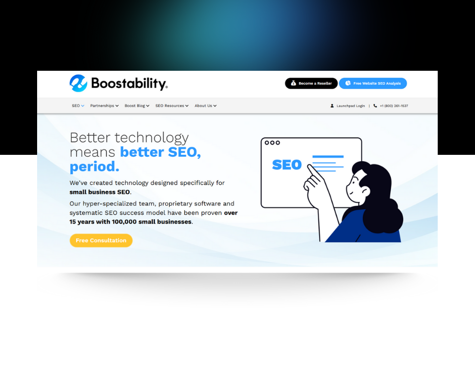 Boostability homepage screenshot
