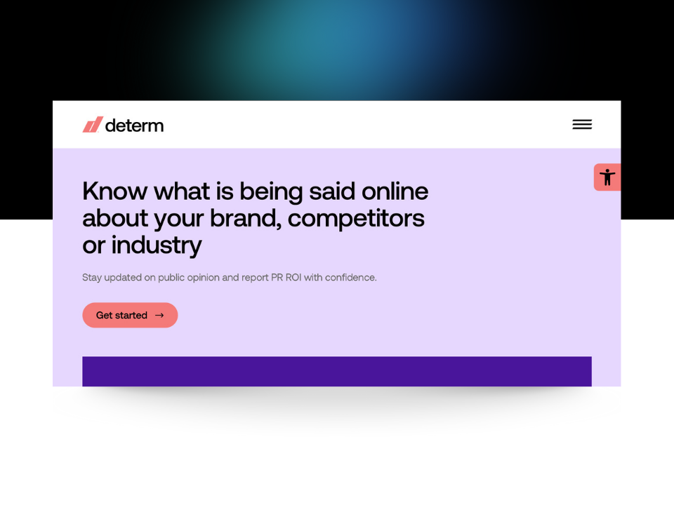 determ homepage screenshot