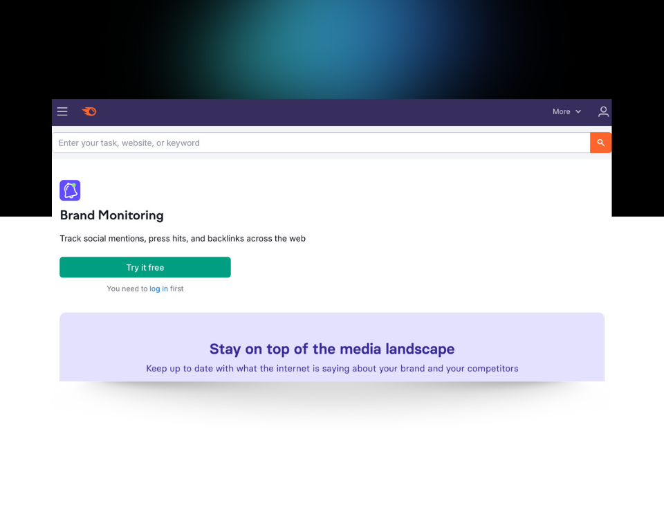 SEMrush homepage screenshot