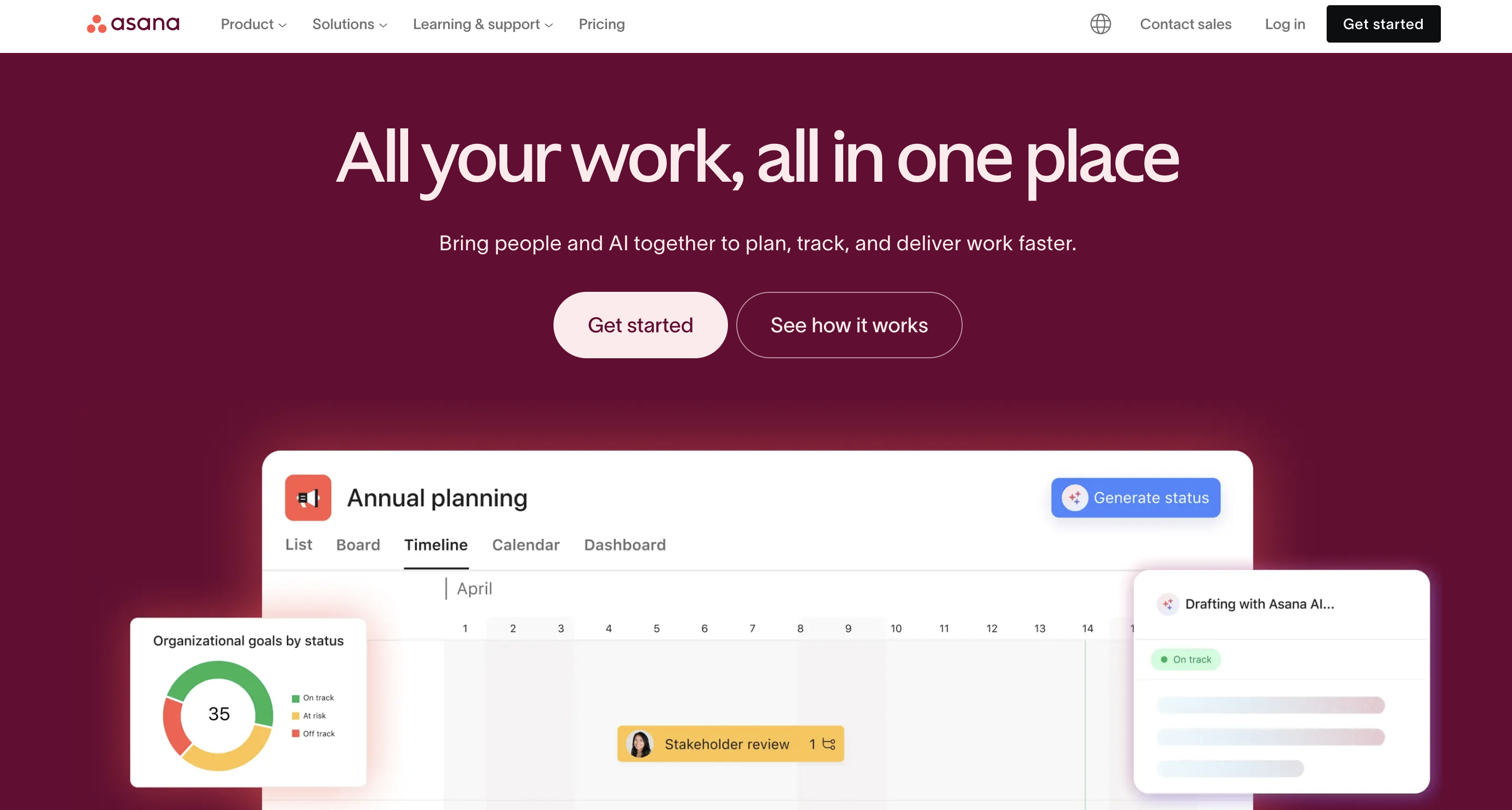 screenshot Asana Platform 