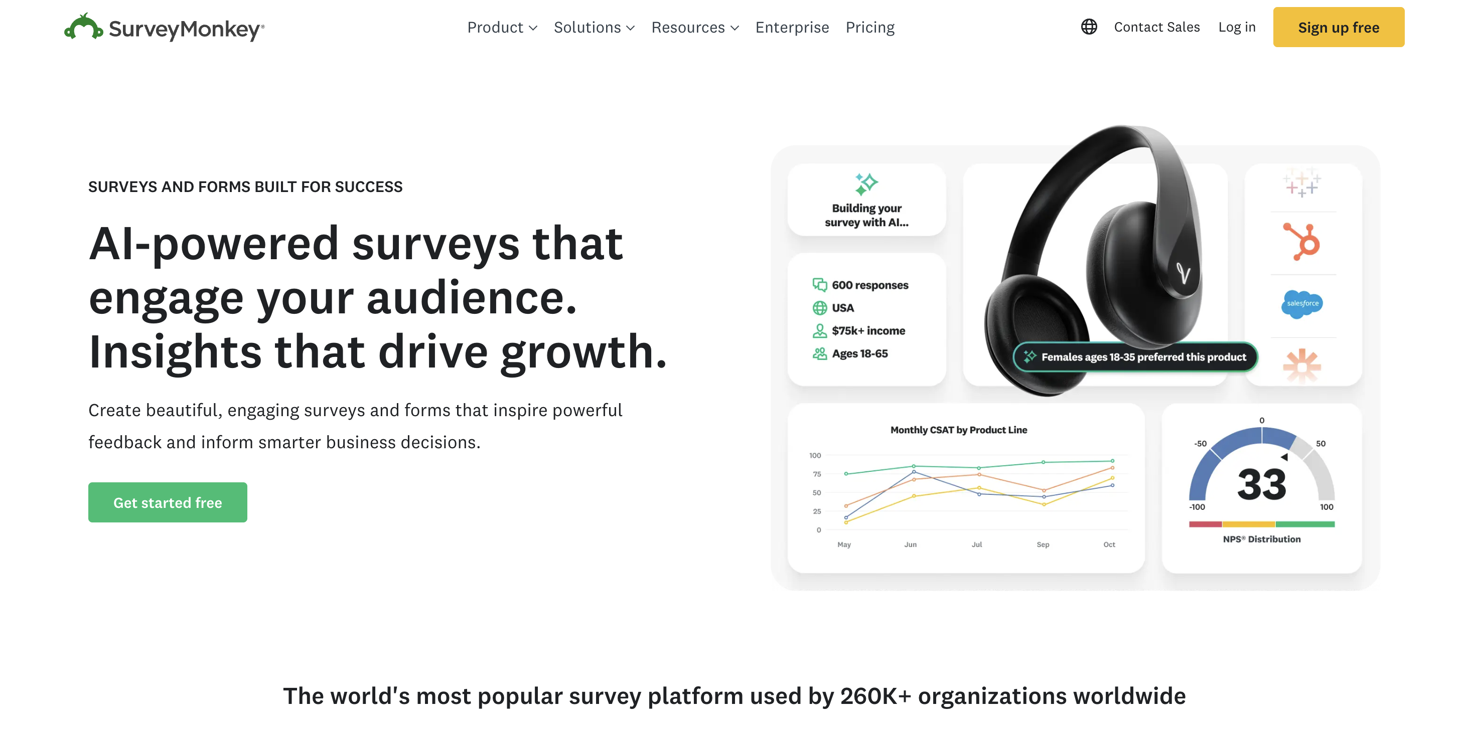 screenshot of SurveyMonkey platform