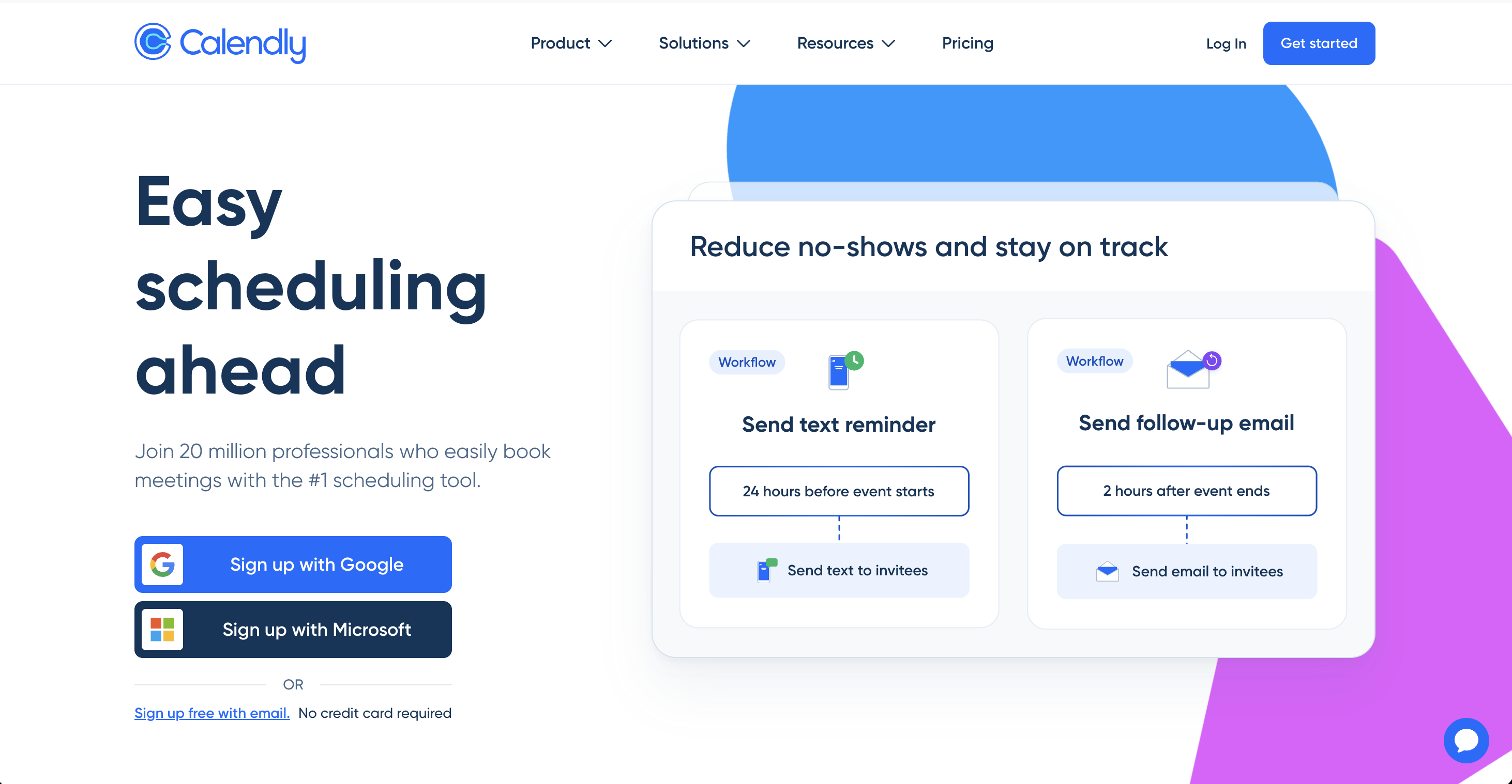 screenshot of Calendly platform